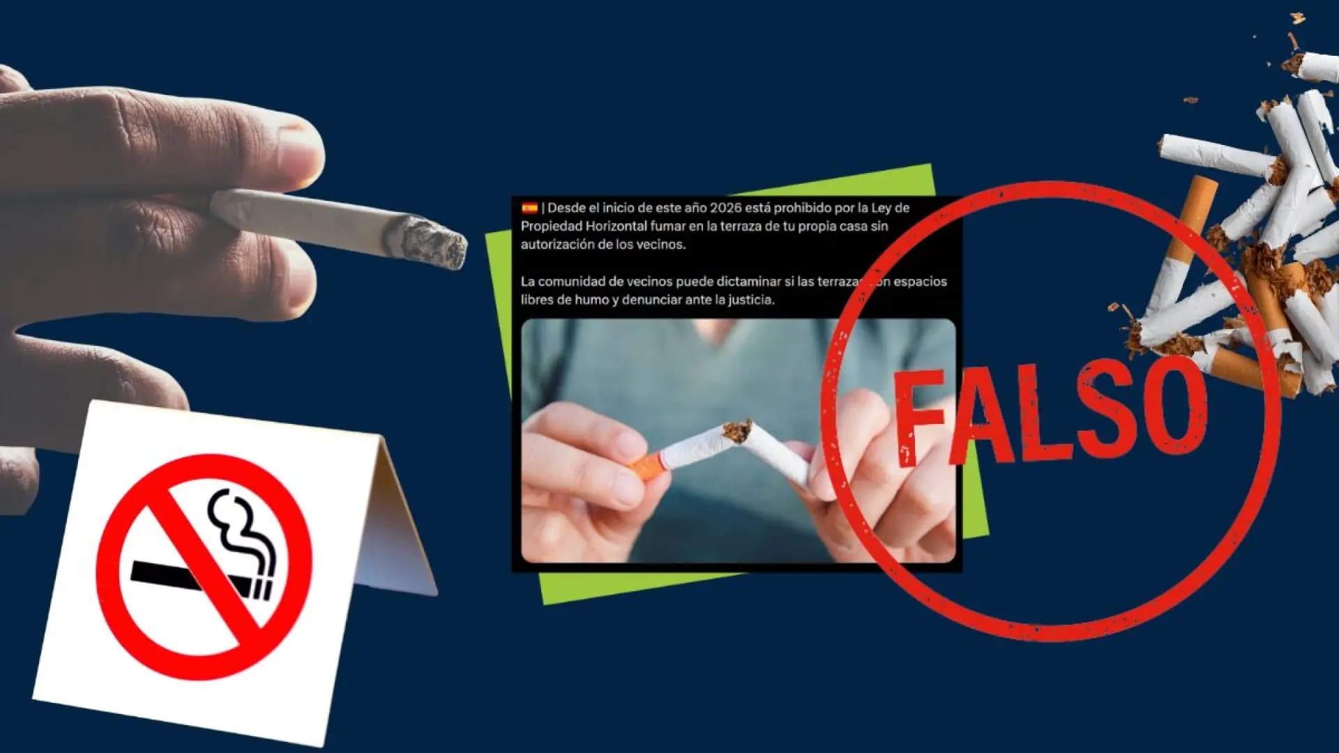 Bulo viral: la Ley de Propiedad Horizontal NO prohíbe fumar