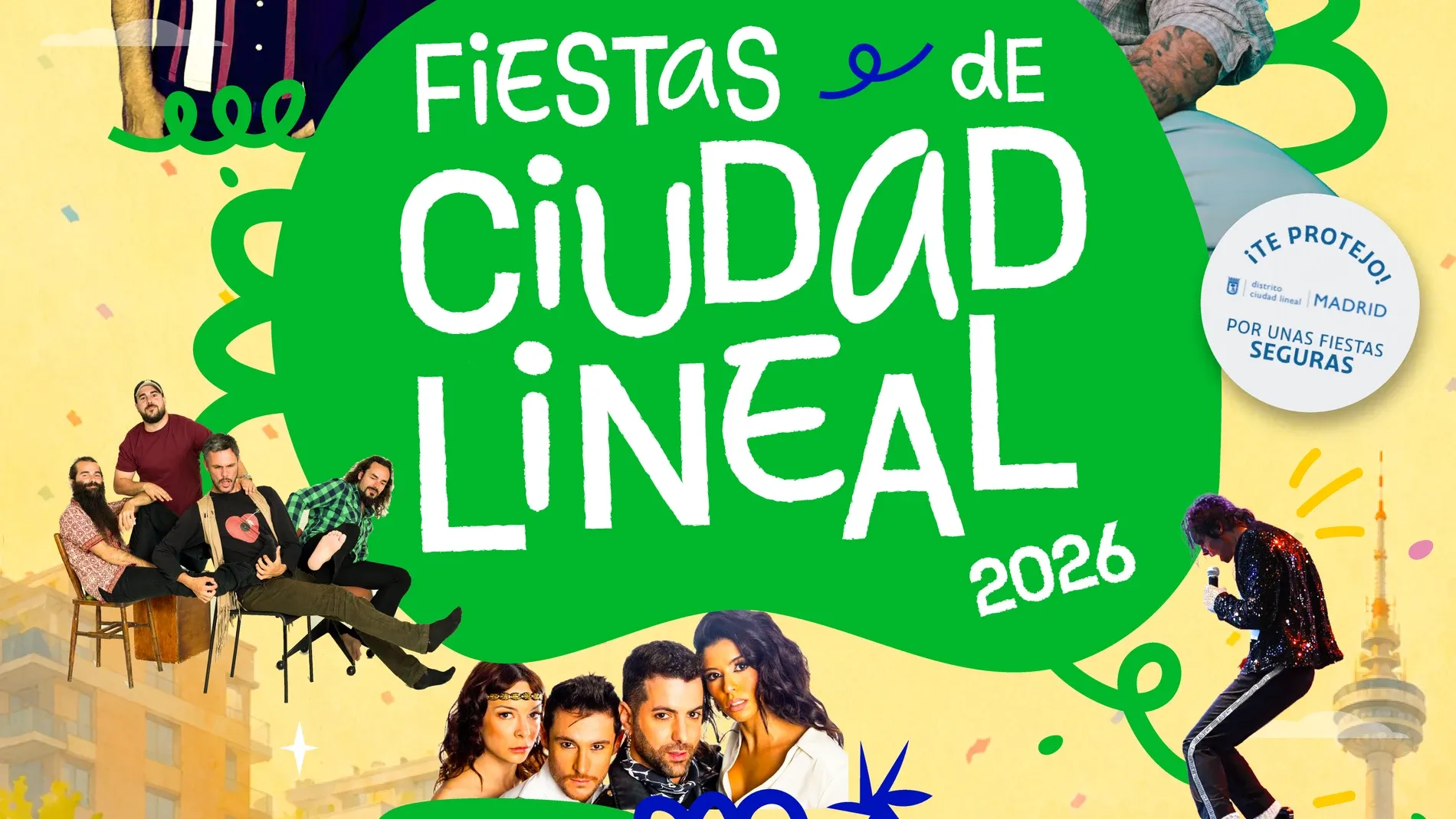 Ciudad Lineal se viste de fiesta: Cepeda, Nacha Pop y La Década Prodigiosa encienden el barrio