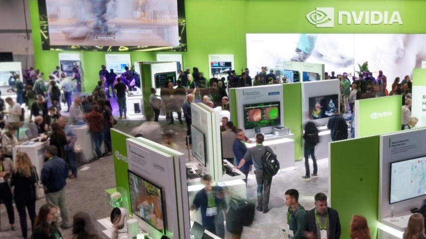 El suelo de NVIDIA en GTC Berlin 2026.